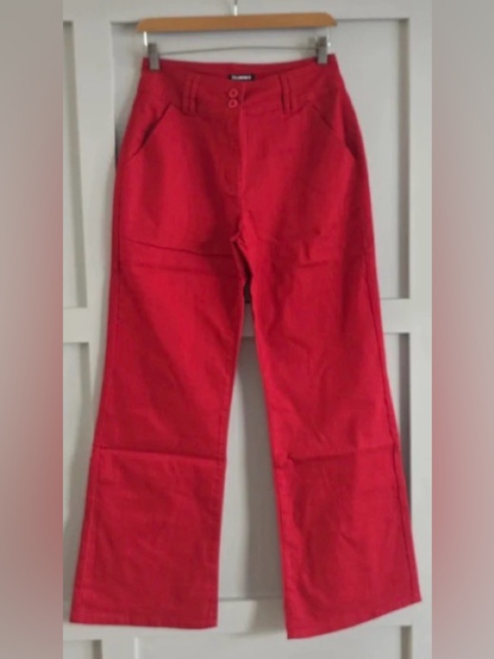 Flamingo Red Wide Leg Pants Trousers Size M